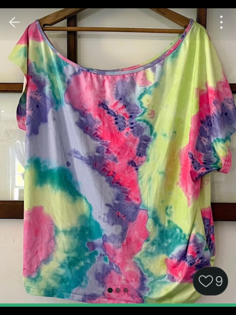 Source Unknown Tie-Dye Short Sleeve Top - Pink, Purple, Teal, Yellow